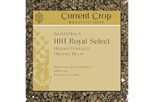 CURRENT CROP ROASTING SHOP Guatemala Organic Decaf Coffee – Specialty Coffee Beans, Unroasted Green Coffee, Shade-Grown Huehuetenango, Baker’s Chocolate & Lemon Notes, Whole Bean | Organic Decaf Coffee Beans, 5-Pound Bag