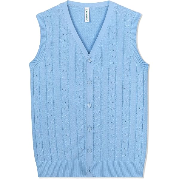 Amazon.com: JSTEX Boys Sweater Vest 100% Cotton Kids Uniform