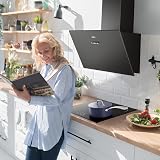 CIARRA Angled Cooker Hood 60cm Black 674m³h 3 Speeds A+++ CBCB6762A view 5