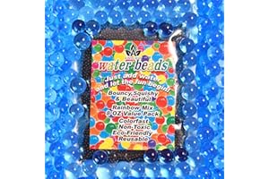 A AINOLWAY AINOLWAY Water Gel Bead Vase Fillers Beads (25000pcs) Water Pearls for Vases, Wedding Centerpiece, Water Table Activities,14years+ (Blue)