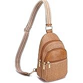 Ambistra Faux Straw Purse Anti Theft Summer Small Sling Bag Raffia Woven RFID Crossbody Bags for Women Hawaiian Beach Travel