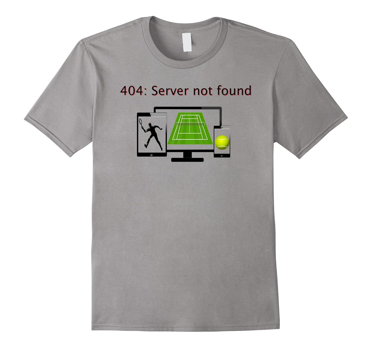 T-shirt Tee Shirt 404 Server Not Found Computer Tennis-Rose