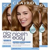 Clairol Nice'n Easy Permanent Hair Dye, 6.5G Lightest Golden Brown | 3 Pk | 100% Gray Coverage | Long‑Lasting, Natural‑Looking Color &amp; Shine | Pack of 3