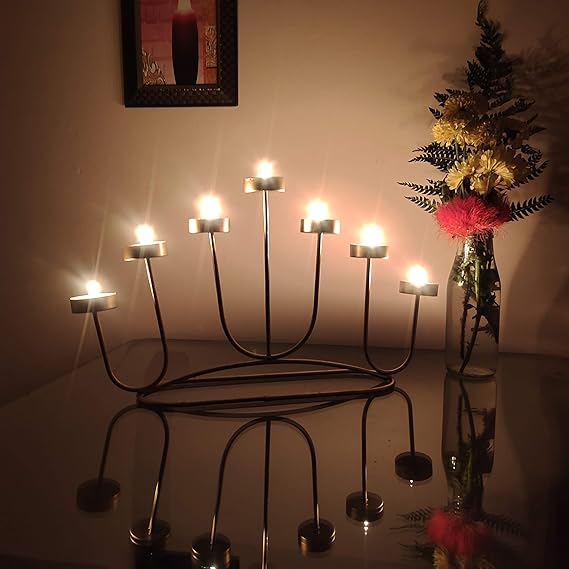 Buy Metal Tea Lights Candle Stand, 7 Pcs Online at Low Prices in India