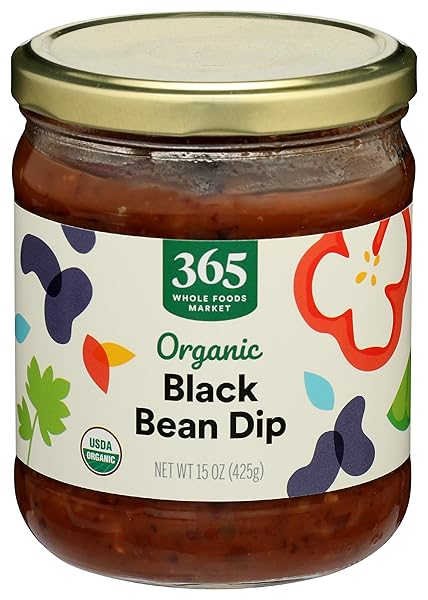 365 BY WHOLE FOODS MARKET, ORGANIC BLACK BEAN DIP, 15 OUNCE