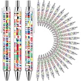 Janlaugh 12 Pcs 2026 Soccer International Flag Pens Pens World | Around The World Party Favors, Multicultural Country Flags Ballpoint Pens Bulk Gifts, for Students Employees