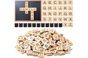 JMZYJZH 150 PCS Wood Magnetic Letter, Wooden Letter Magnets for Fridge Refrigerator Wall, Alphabet Tile Letters Magnetics for Fun Learning Decorative Game Board