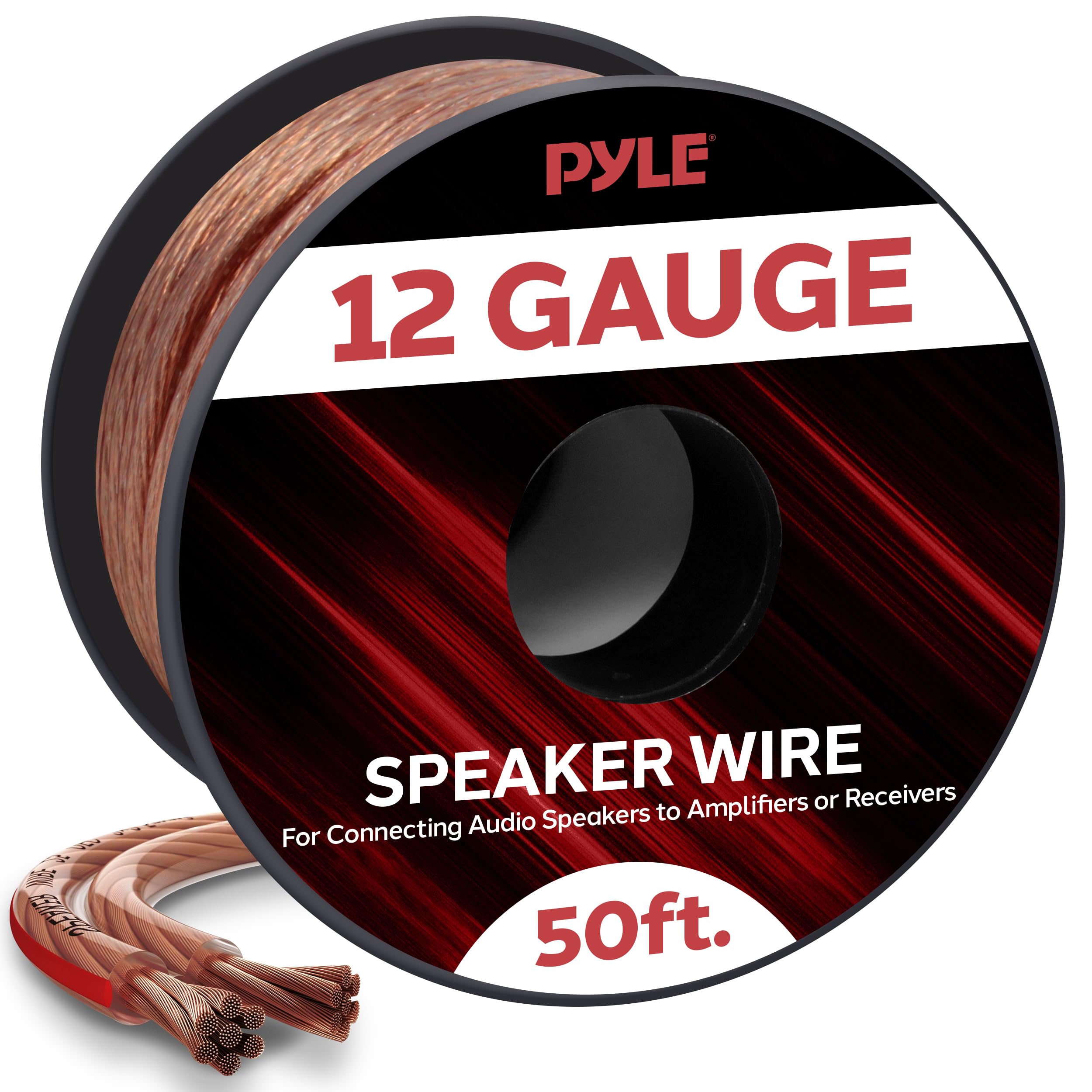 Pyle PSC1250 12 Gauge 50ft Spool Speaker Zip Wire