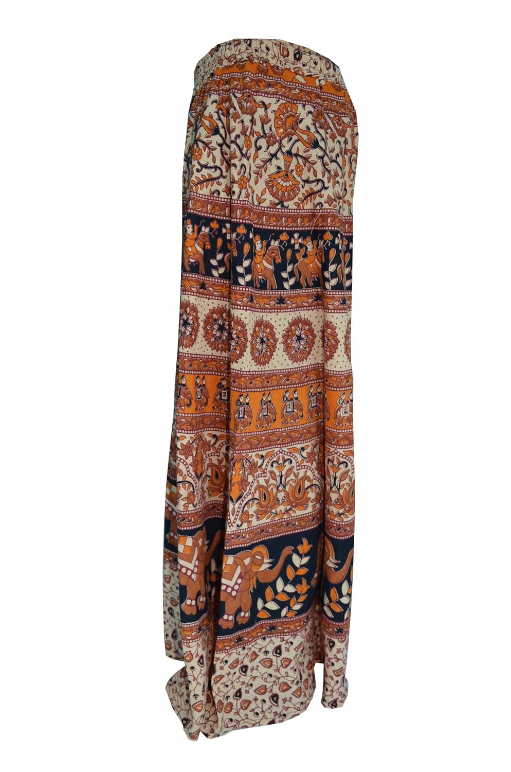 amber women's cotton palazzo bottom (multicolor)