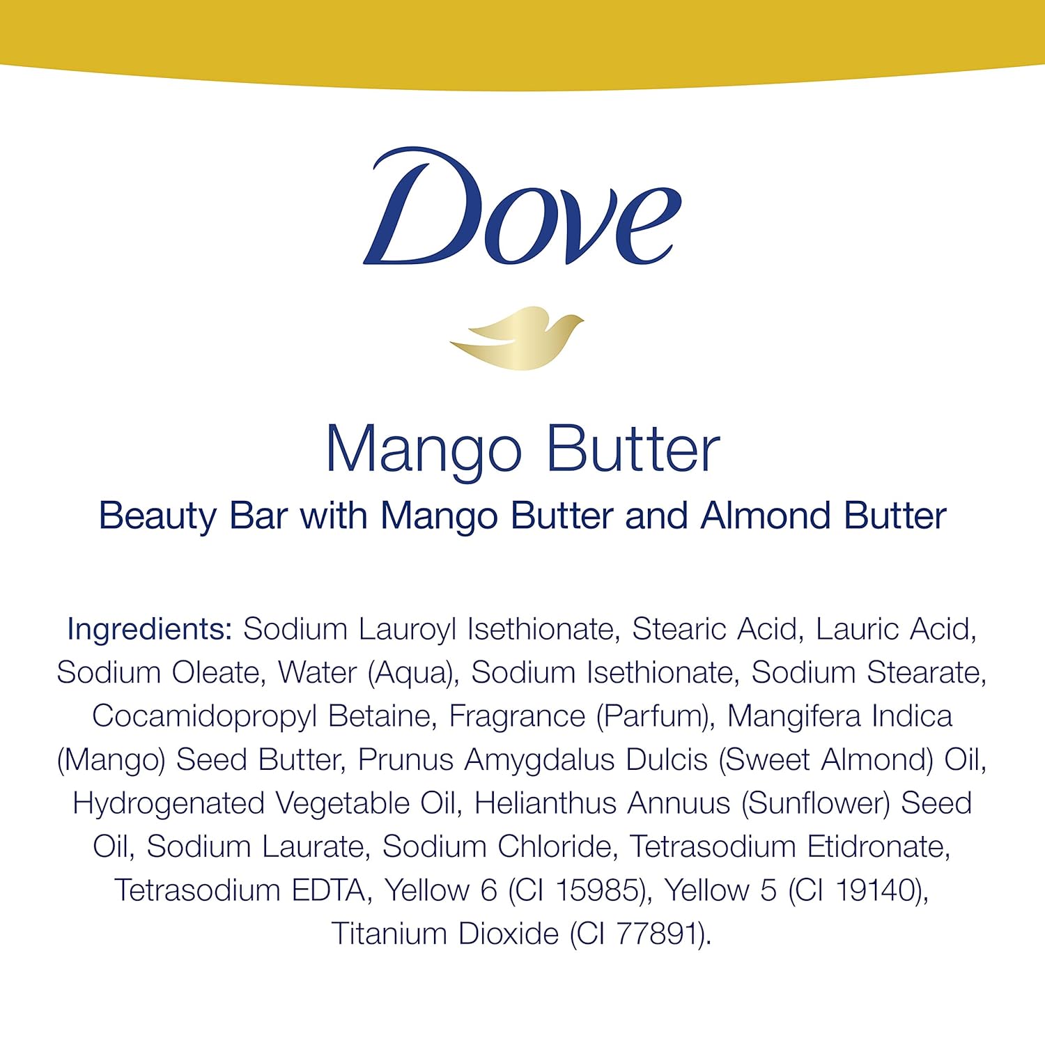 Dove Beauty Bar To Moisturize Dry Skin With Mango Butter More Moisturizing Than Bar Soap 3.75 oz 14 Bars : Beauty
