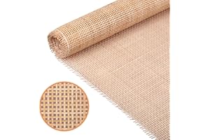 JUILSIOA 24" Width Natural Square Cane Webbing 5Feet, Rattan Webbing Roll for Caning Projects, Woven Open Mesh Cane for Furniture, Chair, Cabinet, Ceiling, Bed