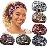 RITOPER Workout Wide Headbands for Women Non Slip, Super Soft Yoga Running Exercise Head Bands, Elastic Sweat Band Hair Bands for Women's Hair, Womens Solid Headband Hair Wrap