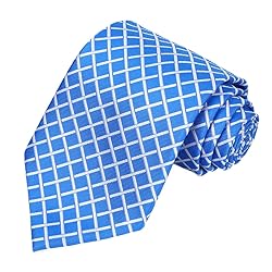 KissTies Mens Plaid Extra Long Tie Necktie + Gift