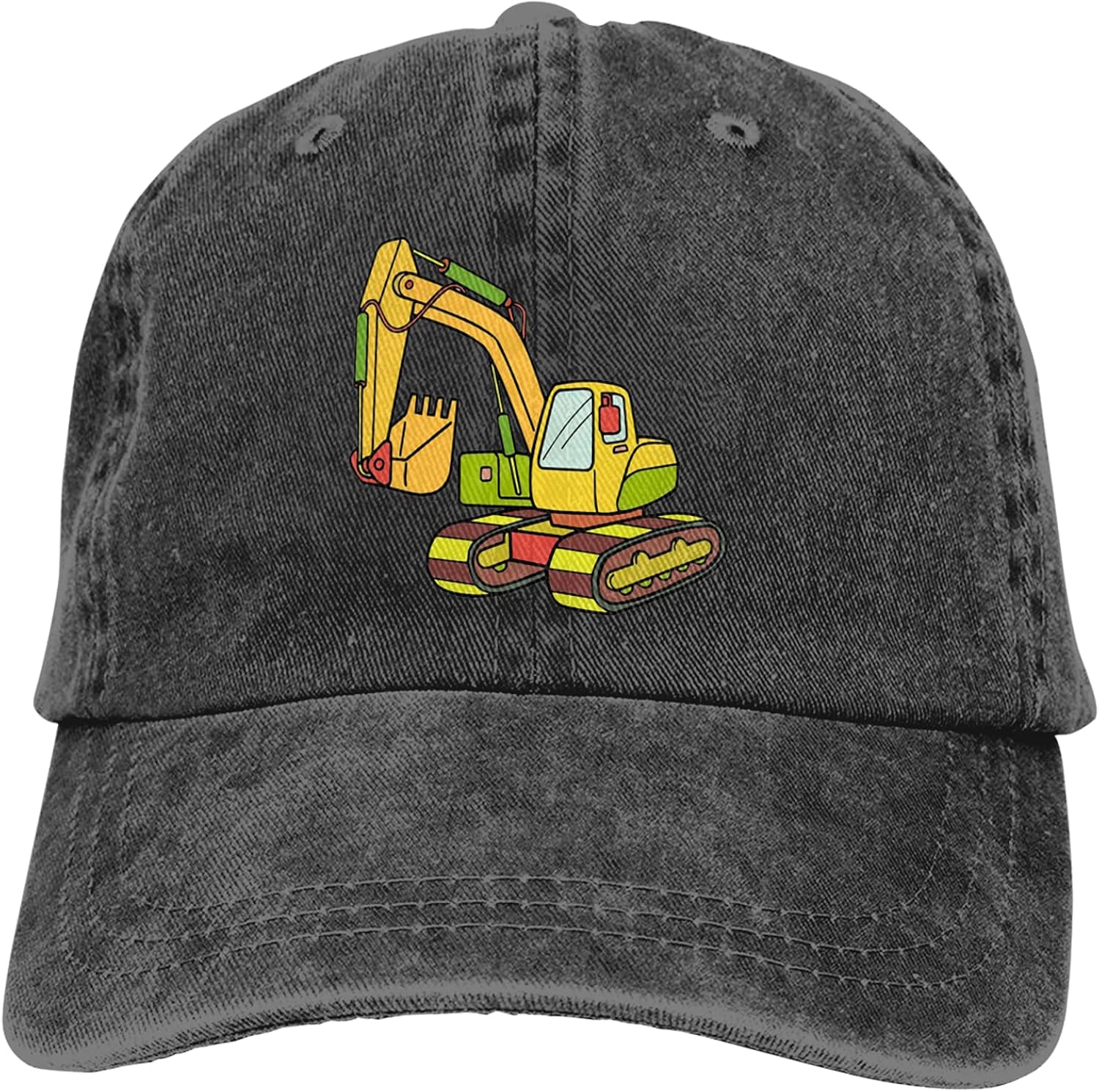Colorful Excavator Unisex Men&Women Adjustable Baseball Hat Vintage
