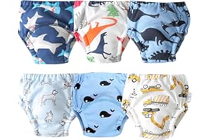 ORINERY Unisex Pee Training Underwear Waterproof Toddler Underpants Cotton Potty Assorted Training Panties 6-Pack