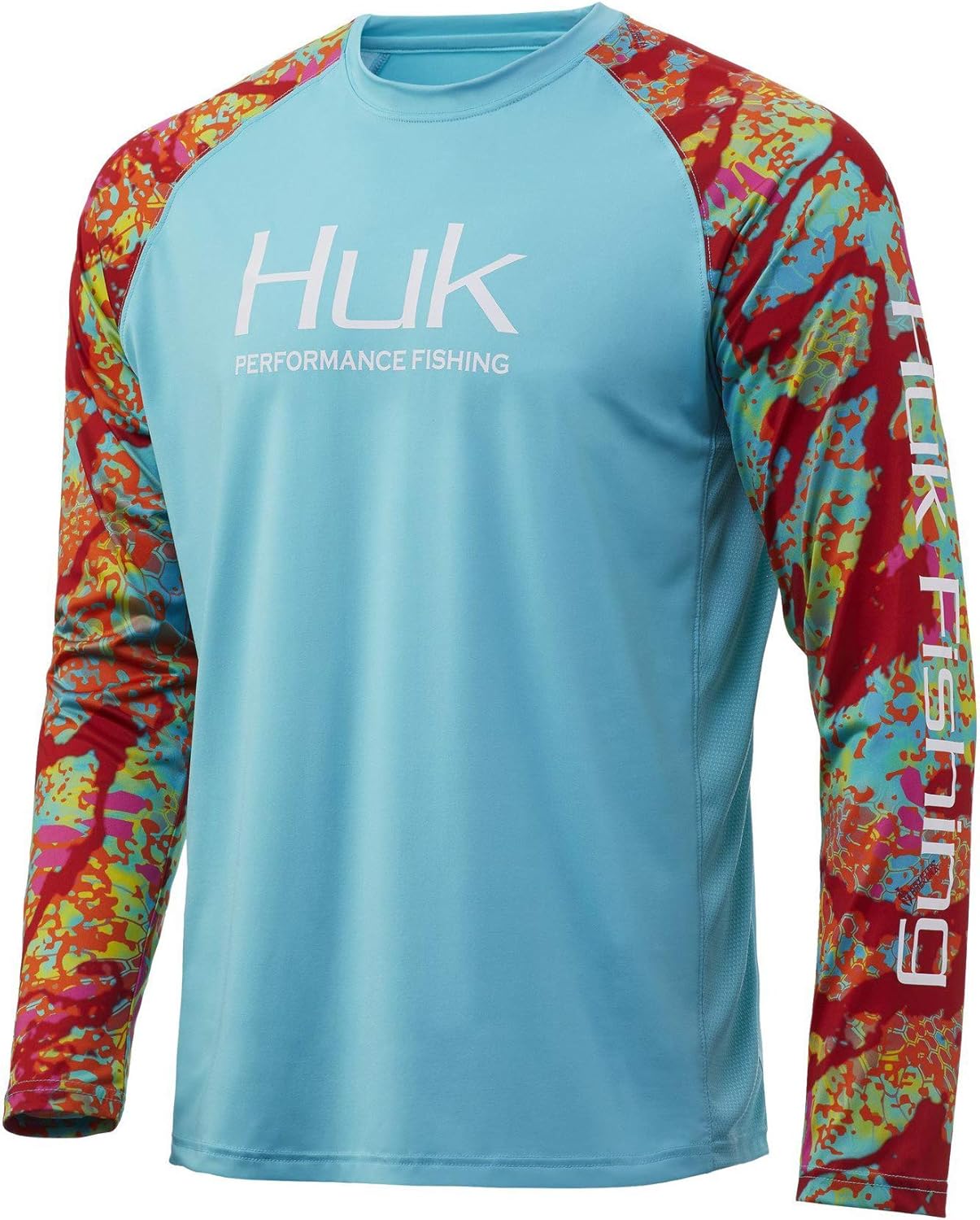 HUK Mens Kryptek Double Header Vented Long Sleeve Shirt | Long Sleeve Performance Fishing Shirt with +30 UPF Sun Protection: Clothing