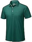 TACVASEN Men Dry Fit Shirts Short Sleeve Pocket