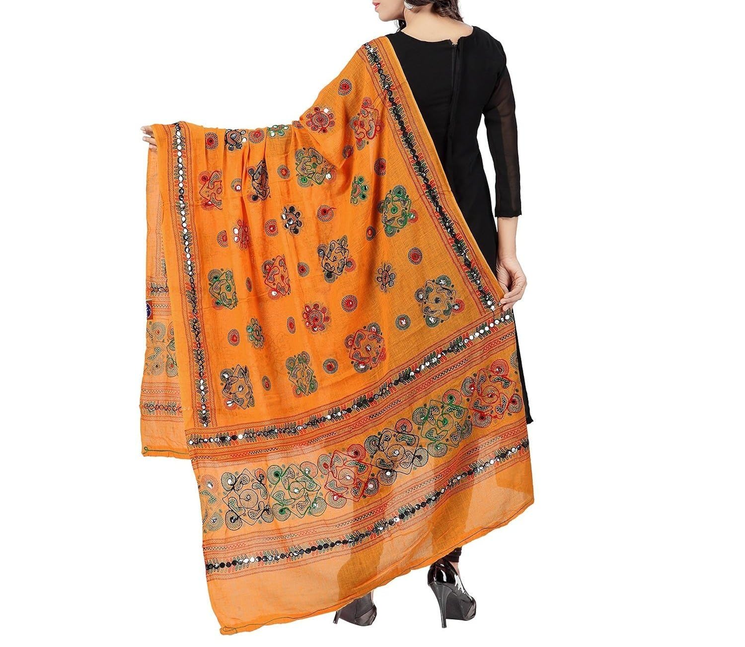 sunrise paridhan women's cotton dupatta - spmir07_multicolour_free size