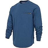 BOCOMAL FR Shirts for Men Melt Pocket Lightweight Crew T-Shirt NFPA2112/CAT2 Fire Resistant Work Shirt