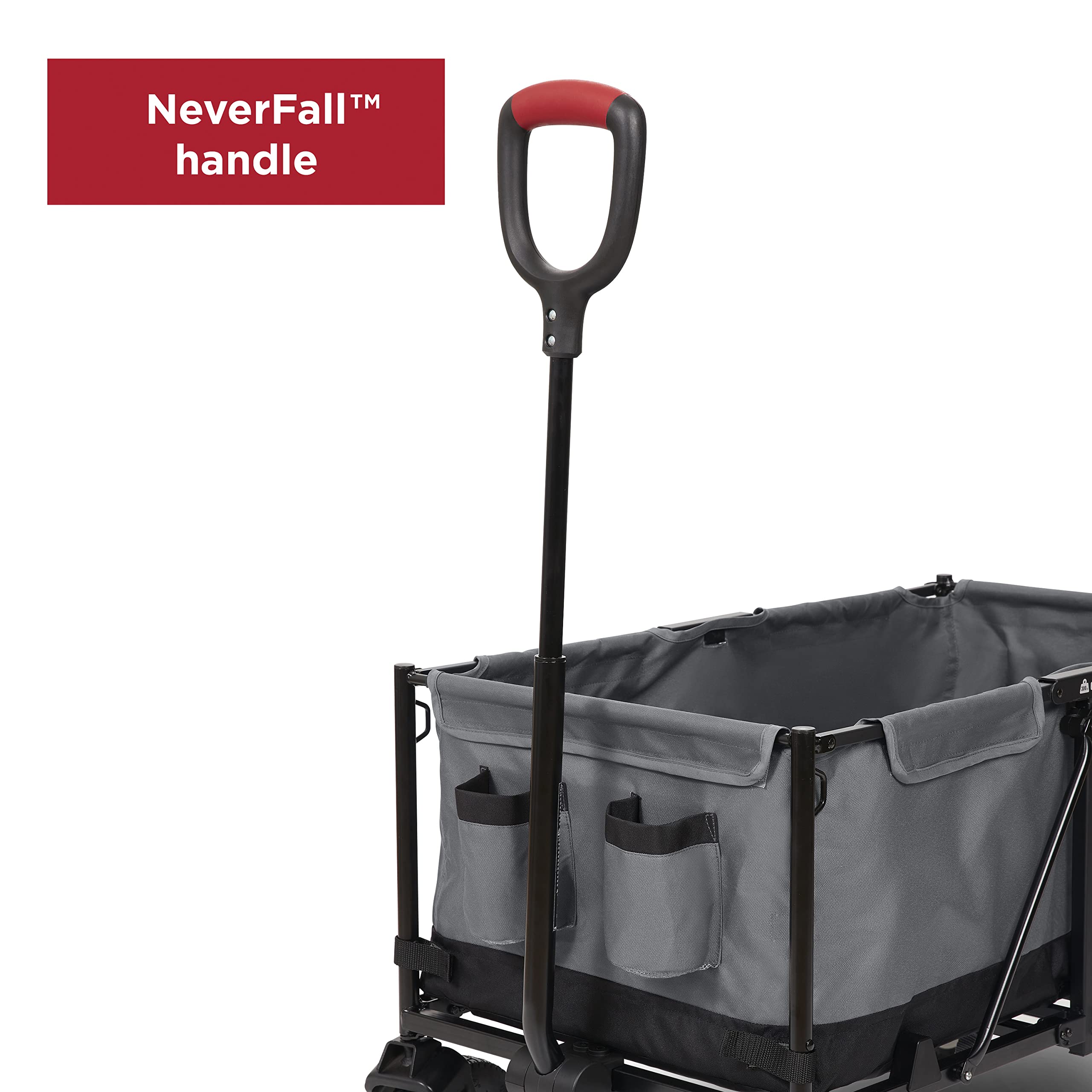 Radio Flyer The Beast EZ Fold Maximum Capacity Heavy-Duty Kid & Cargo Wagon, Collapsible Wagon for Ages 1.5-6 Gray
