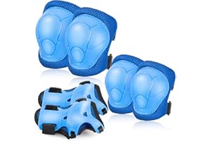 BOSONER Roller and Skating Pads for Kids: Knee Pads and Elbow Pads for Kids/Youth 3-15 - Girls/Boys Protection Gear