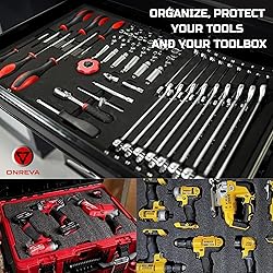 ONREVA Tool Box Foam 3Pack 22x18x2 inch, Foam