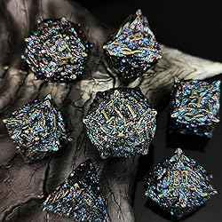 HAOMEJA Metal Flash Magic Vine Leaf Dice Set DND 7