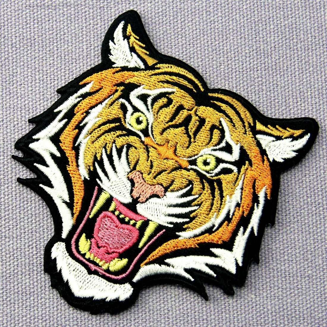 The Roaring Bengal Striped Tiger Embroidered Badge Iron On Sew On Patch, Bengal Tiger - Image 5