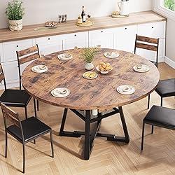 Jocoevol 51'' Round Dining Table for 6,Kitchen