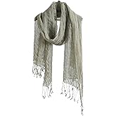 Jeelow Lightweight Summer Scarf Light Shawl Wrap Linen Feel Scarves For Men And Women