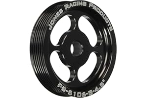 Jones Racing Products (PS-5106-B-4.500) Serpentine Poly-V 6-Groove Power Steering Pulley, 4.5"