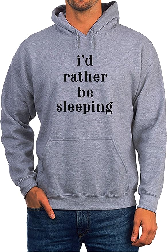 Id Rather Be Sleeping White Unisex Hoodie Amazon.co.uk Clothing