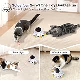 GoldenSun 2-in-1 Automatic Cat Toy for Indoor Cats Black view 2