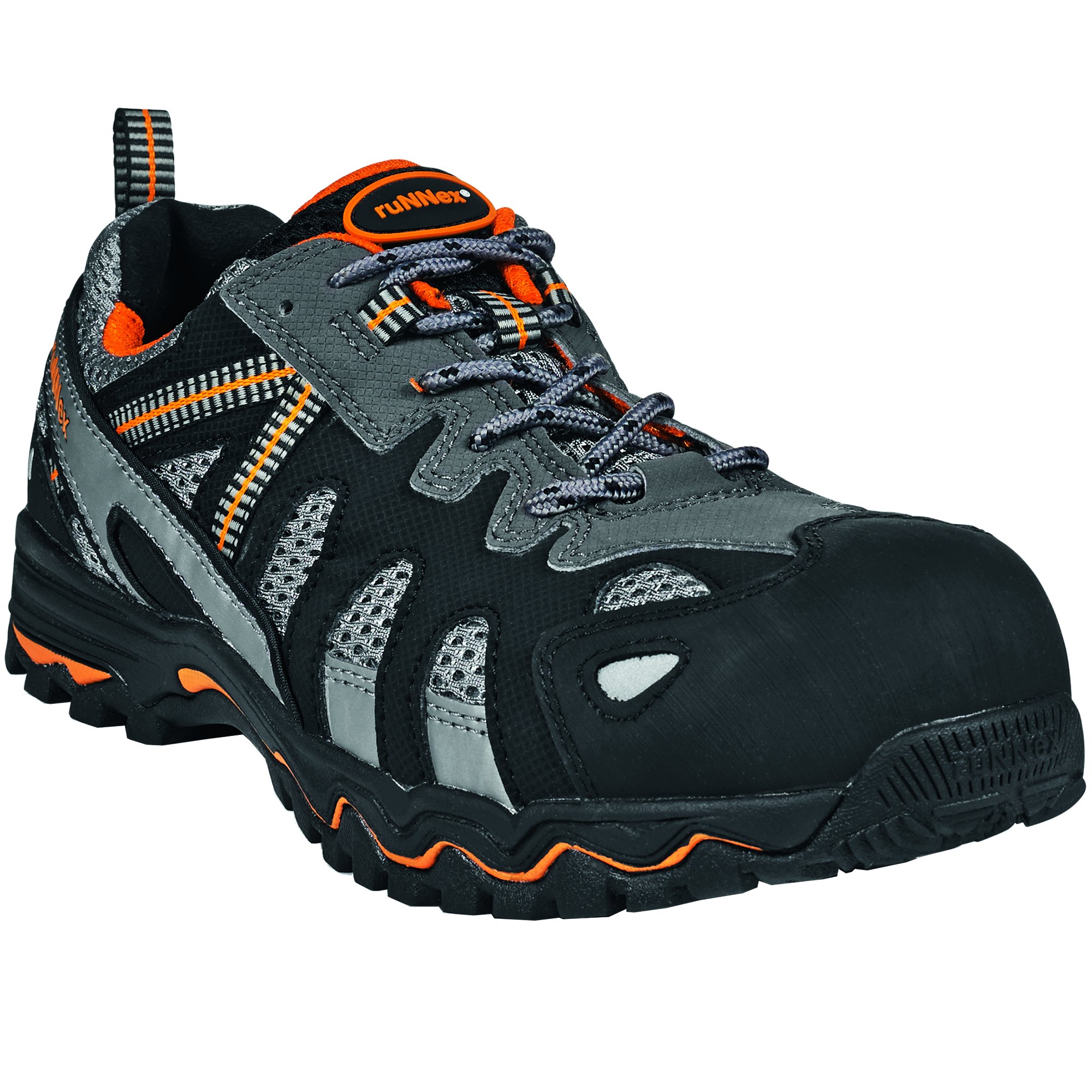 ruNNex 5120-36 Safety shoes "LightStar", S1, Size 36, black/orange/grey - EN safety certified