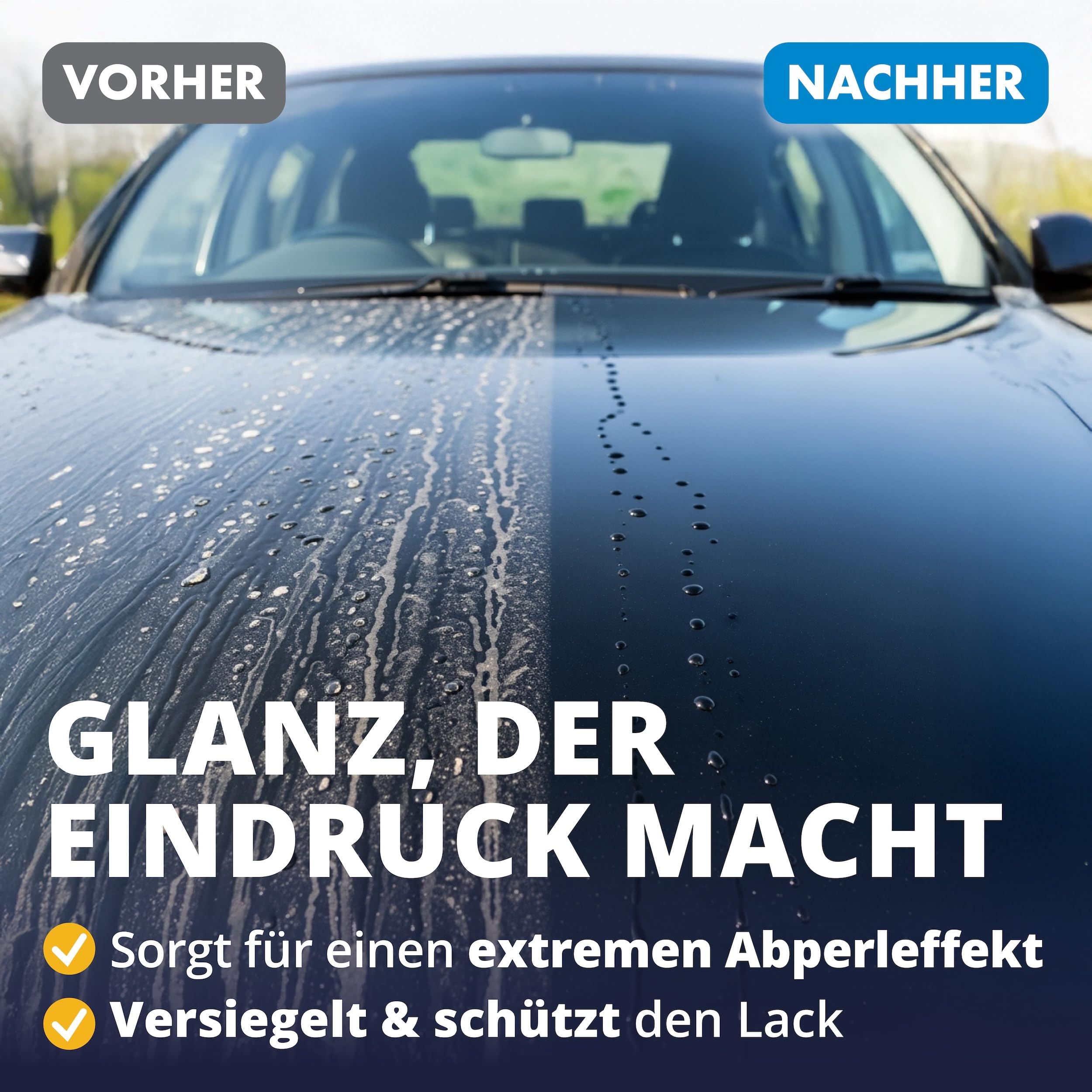 LICARGO® Detailer Auto Set 500ml inkl. 6 Premium Mikrofasertücher • Komplett-Set für Glanz & Abperleffekt • Quick Detailer Fahrzeug – Lack- & Sprühversiegelung Lackschutz gegen Wasserflecken & Schmutz 3
