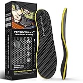 PerseveranX NASA Grade Plantar Fasciitis Insoles Men & Women - Maximum Shock Absorption with Rigid Medium Arch Support Insoles - Shoe Inserts for High Impact Activities & Heavy-Duty Work