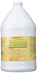 Earthworm Commercial Drain Line and Grease Trap Cleaner Treatment - Clog Remover - Drain Opener/Deodorizer - Natural Enzymes, Environmentally Responsible - 1 Gallon