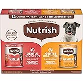 Nutrish Gentle Digestion Premium Paté and Chunks in Gravy Variety Pack Wet Dog Food, 13 oz. Can, 12 Count (Rachael Ray)