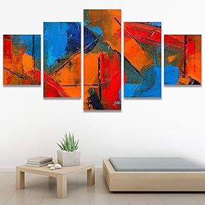 SIGNWIN 5 Panel Canvas Wall Art Modern Art...