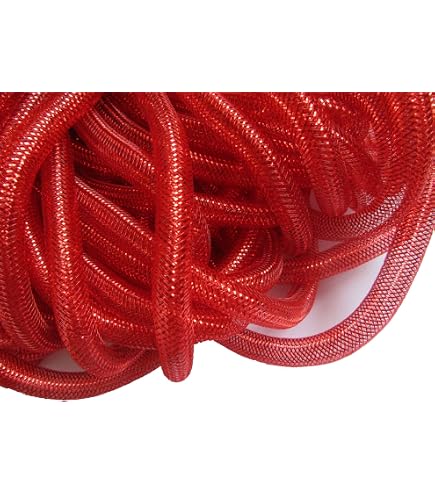 Tubo De Malla Flexible De 4 Mm - 125 Yardas (5 Colores) Para Manualidades, Coronas, Joyería - YYCRAFT