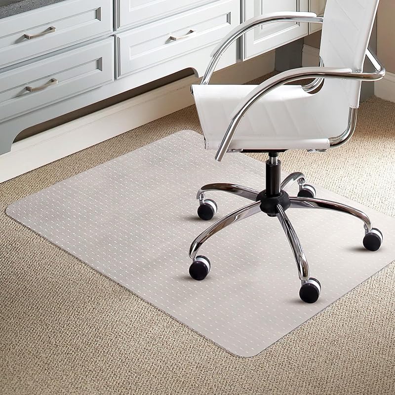 Trintion Office Chair Mat for Carpet 90x120cm PVC Non-Slip Waterproof