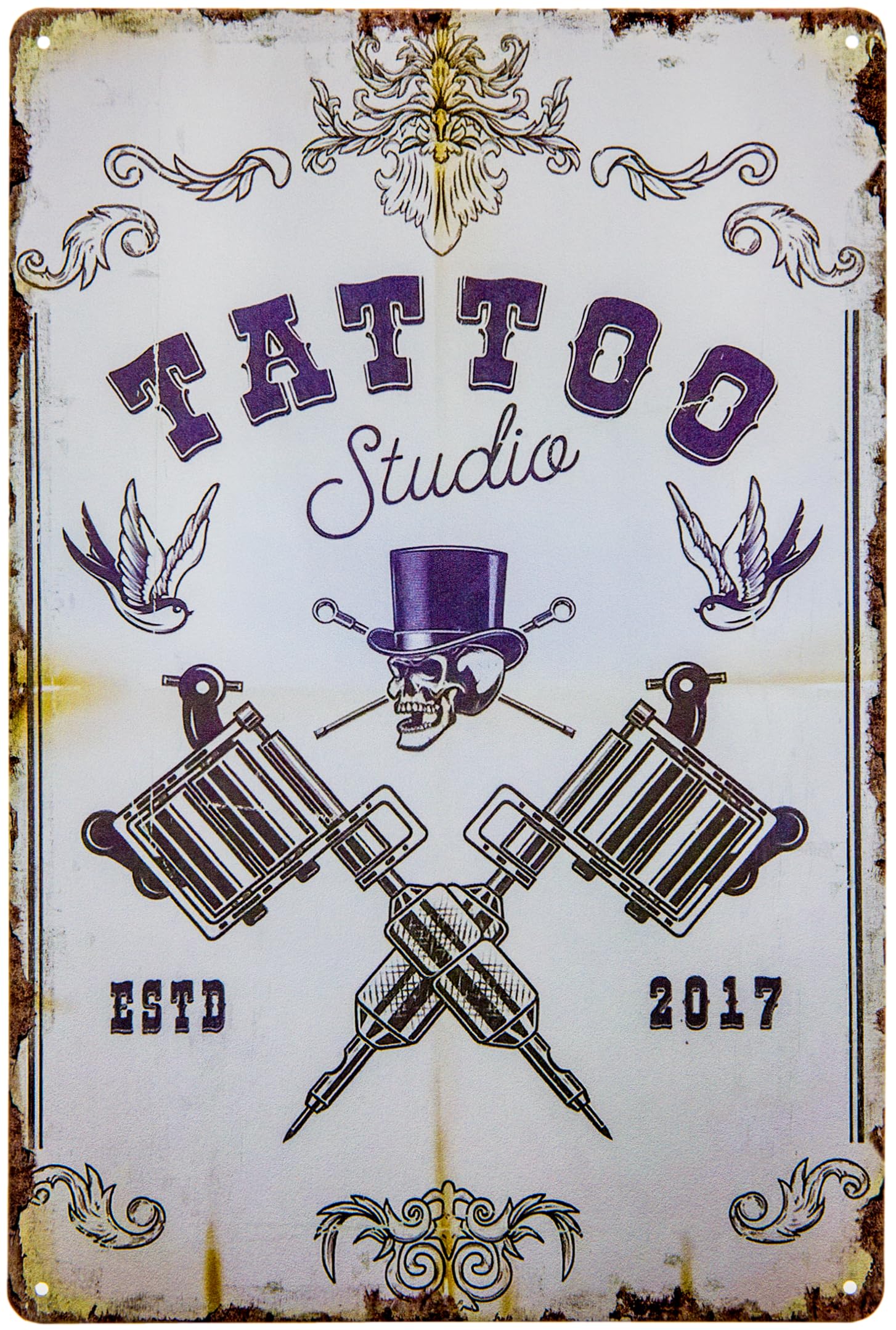 30 x 20 cm Tin Sign for Tattoo Fans, Tattoo Studio, Decorative Sign