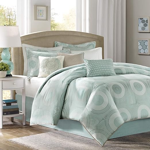 Amazon Com Madison Park Mp10 348 Baxter Comforter Set Blue Home