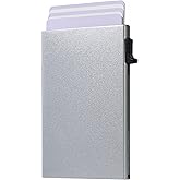 SparkMark Slim Metal Wallets | RFID Blocking Credit Card Holder Wallet | Minimalist Pop Up Wallet for Men and Women