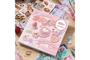 JUNKJWBZ Japanese Sticker Book-Kawaii Food Stickers - 30 Sheets Cute Decals for Journals, Planners, Water Bottles & Scrapbooking - Acid-Free Vinyl -Prayer Board Supplies-Vision Board Supplies