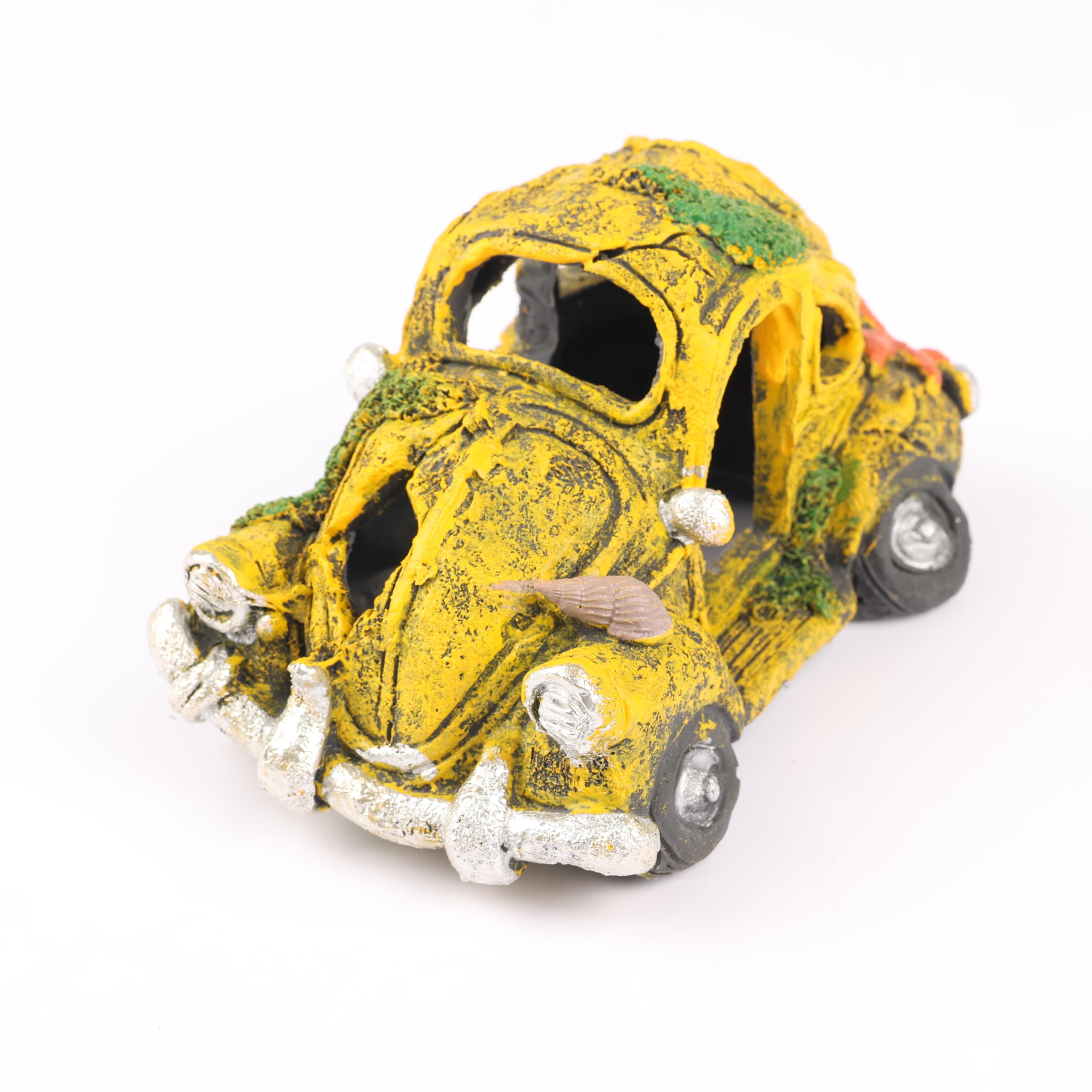 Atlantis Colourful Aquarium Decoration | Wreck Ornament, Resin Fish Tank Decor with Holes for Fish to Swim Through, Safe and Durable Underwater Landscape for Aquariums Terrariums (Car)