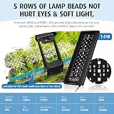 hygger Clip On Full Spectrum Aquarium Light 14W Day Night Timers 60LED view 3