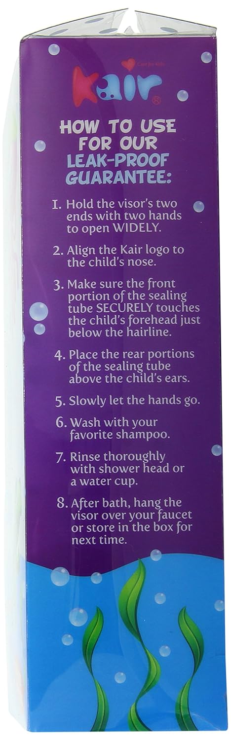 Kair Bath Visor for Babies, Safe Silicone Shower Cap for Kids, Shower Water Guard for Baby Bath and Toddler Bath - Blue : Bath Hair Visor : Baby