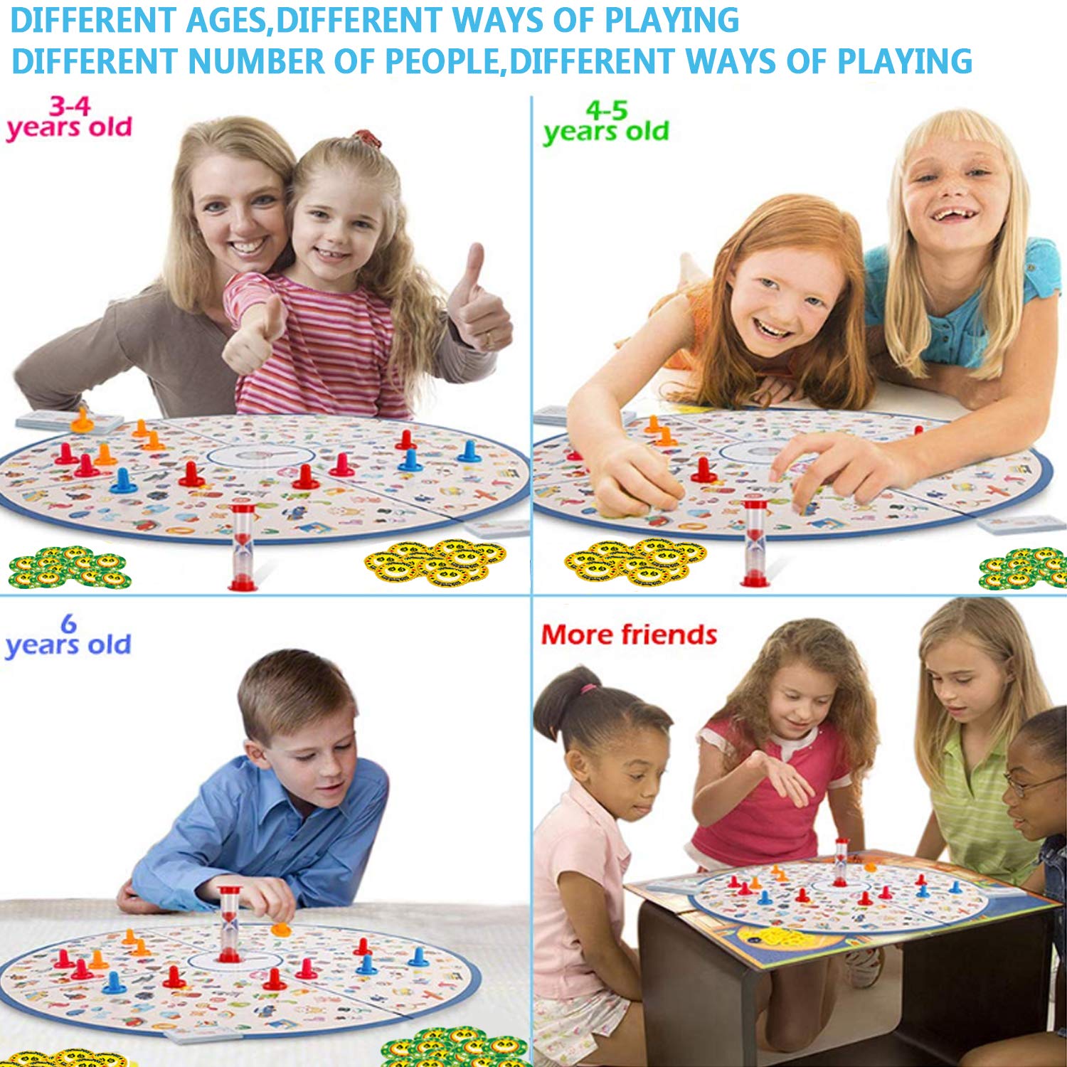 Board Game, Little Detective Card Game Tabletop Game for Kids Families Party,Party Game,Matching Game,Educational Toys for Kids Toddlers 3,4,5,6,7 Years Old Boys & Girls Gift