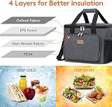 Lifewit Lunch Bag 24L Insulated Cooler 40 Can Dark Grey view 5